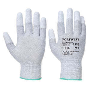 Antistatische Handschuhe mit PU-Fingerkuppe