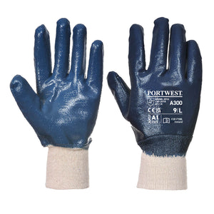 Nitril-Handschuhe aus Strickhandgelenk